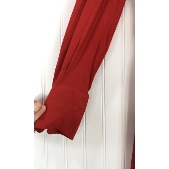 Equipment dress red Faun Twist front long sleeve - Picture 3 of 5